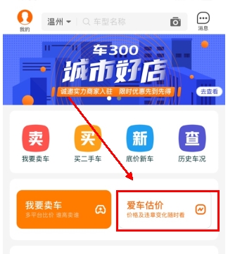 车300怎么用软件给车估价步骤1